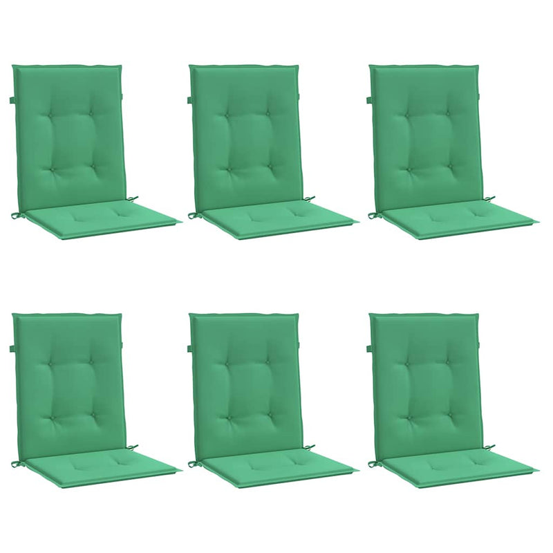Perne pentru scaune de grădină 6 buc. Verde 100 x 50 x 3 cm