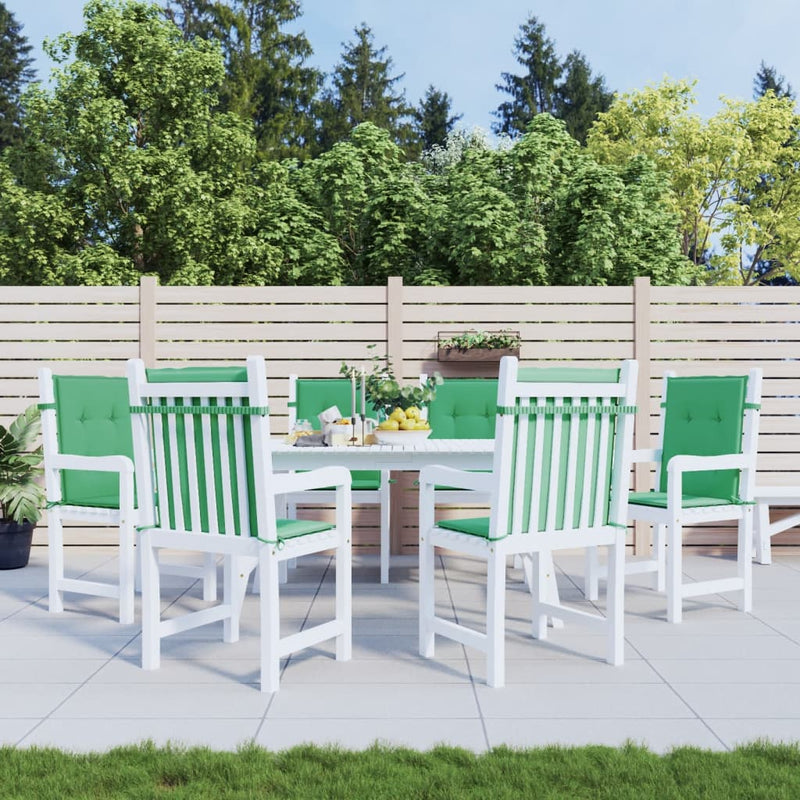 Perne pentru scaune de grădină 6 buc. Verde 100 x 50 x 3 cm