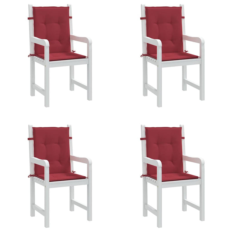 Perne pentru scaune de grădină 4 buc. Material Oxford Roșu Vin
