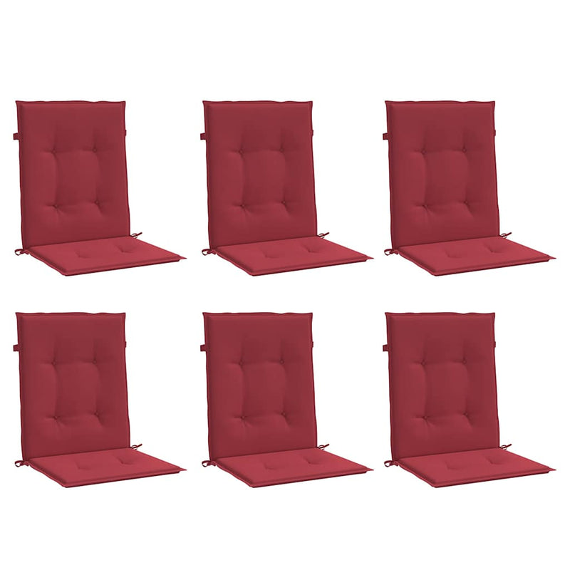 Perne pentru scaune de grădină 6 buc. Material Oxford Roșu Vin