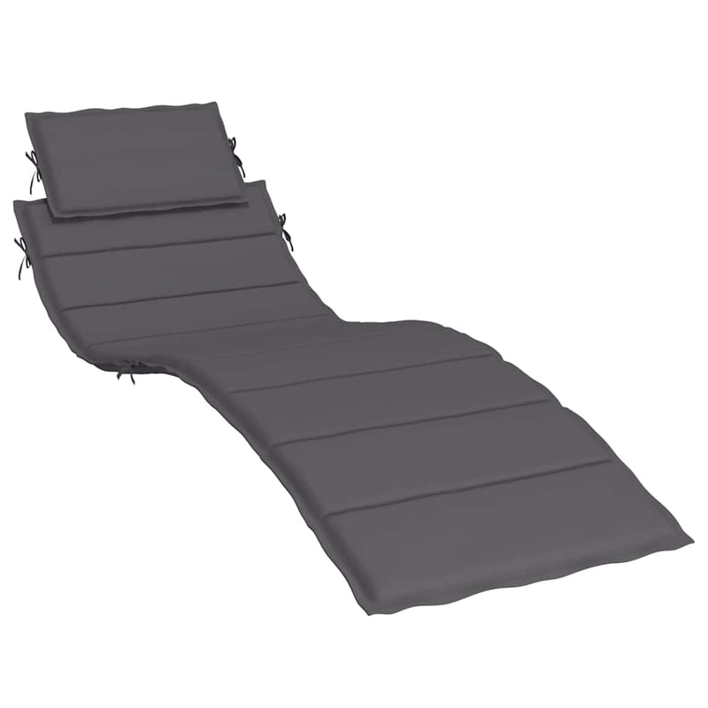 Pernă de șezlong, antracit, 186x58x4 cm, textil oxford