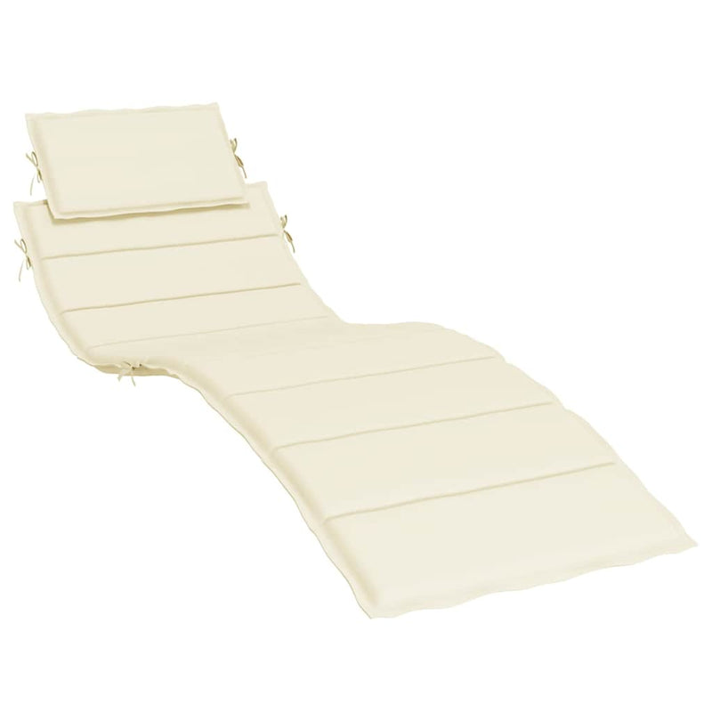 Pernă de șezlong, crem, 186x58x4 cm, textil oxford