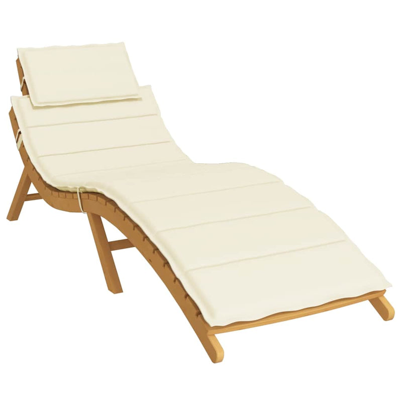 Pernă de șezlong, crem, 186x58x4 cm, textil oxford