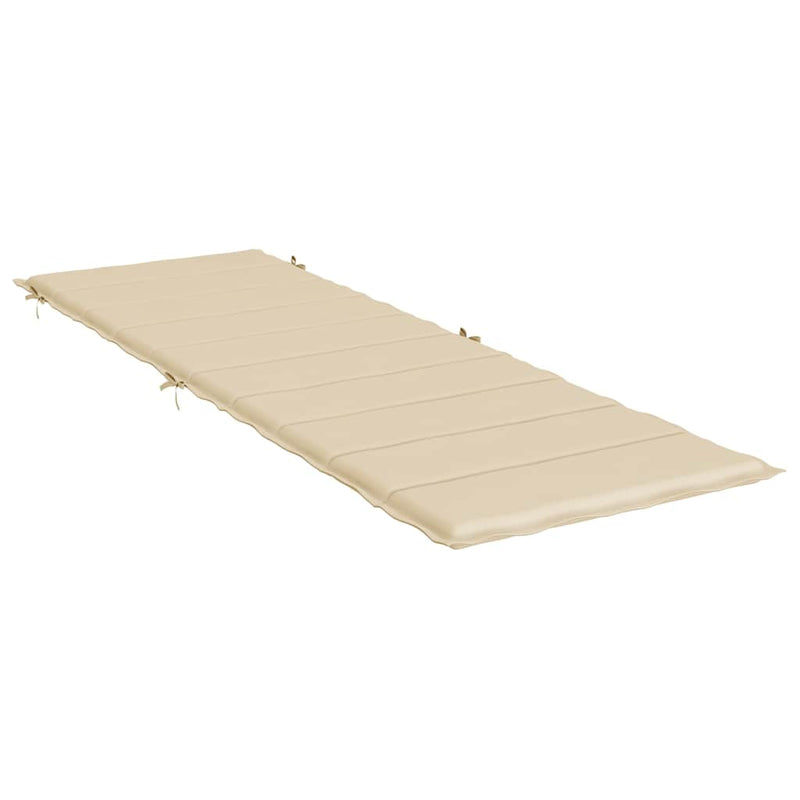 Pernă de șezlong, bej, 186x58x4 cm, textil oxford
