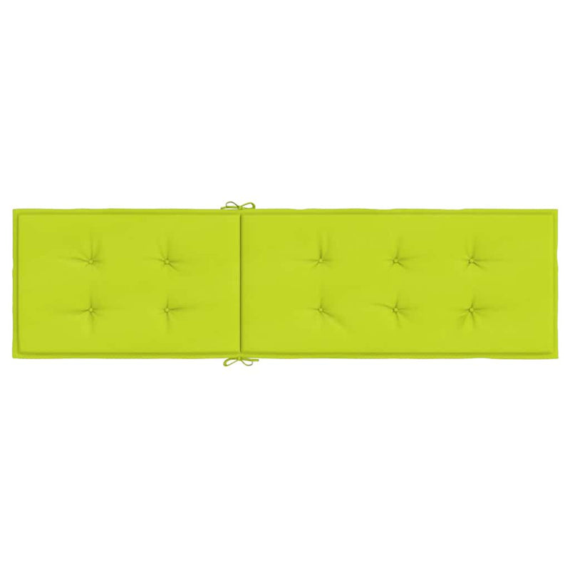Pernă de șezlong, verde aprins, (75 + 105) x 50 x 4 cm