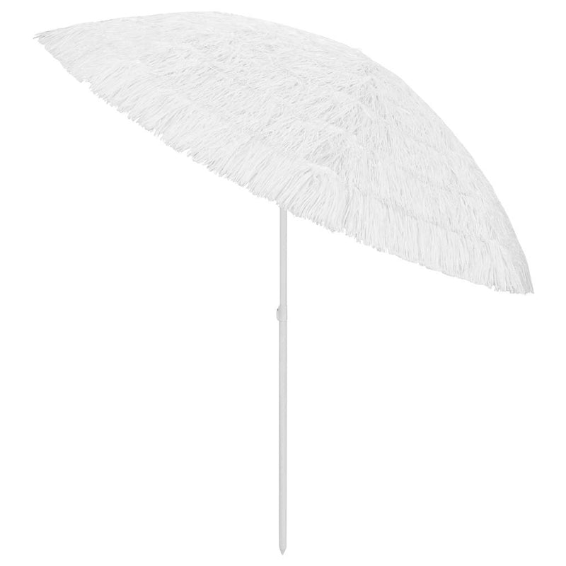 Umbrelă de soare de plajă Hawaii, alb, 300 cm