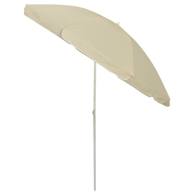 Umbrelă de soare de plajă, galben nisipiu, 240 cm