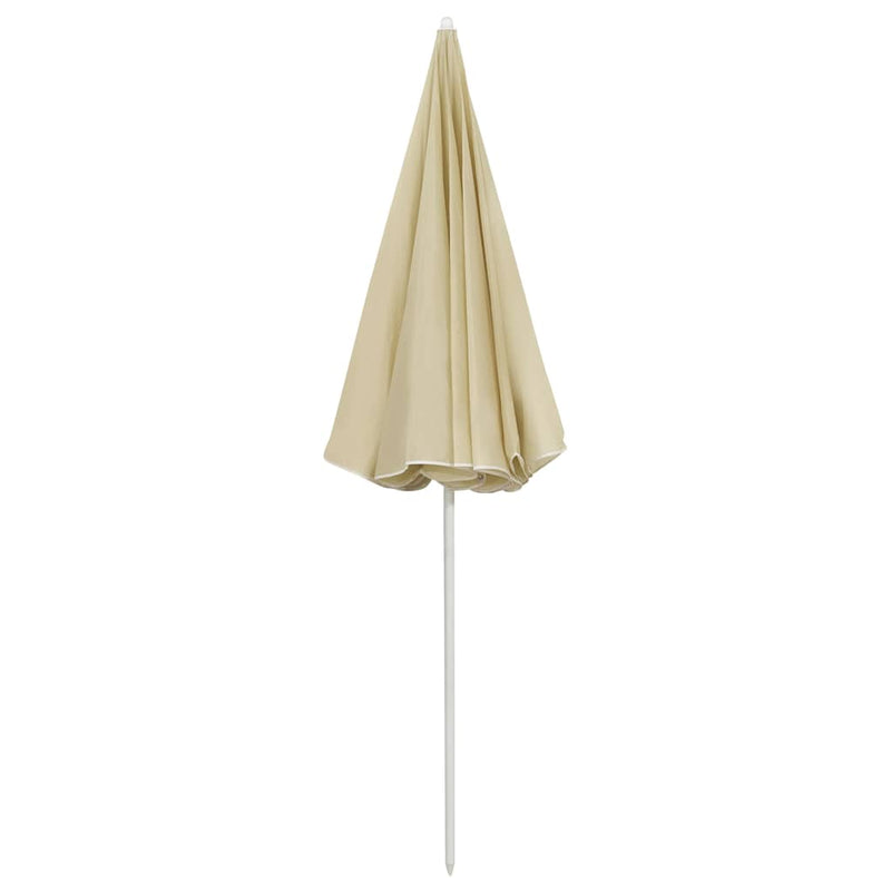 Umbrelă de soare de plajă, galben nisipiu, 240 cm