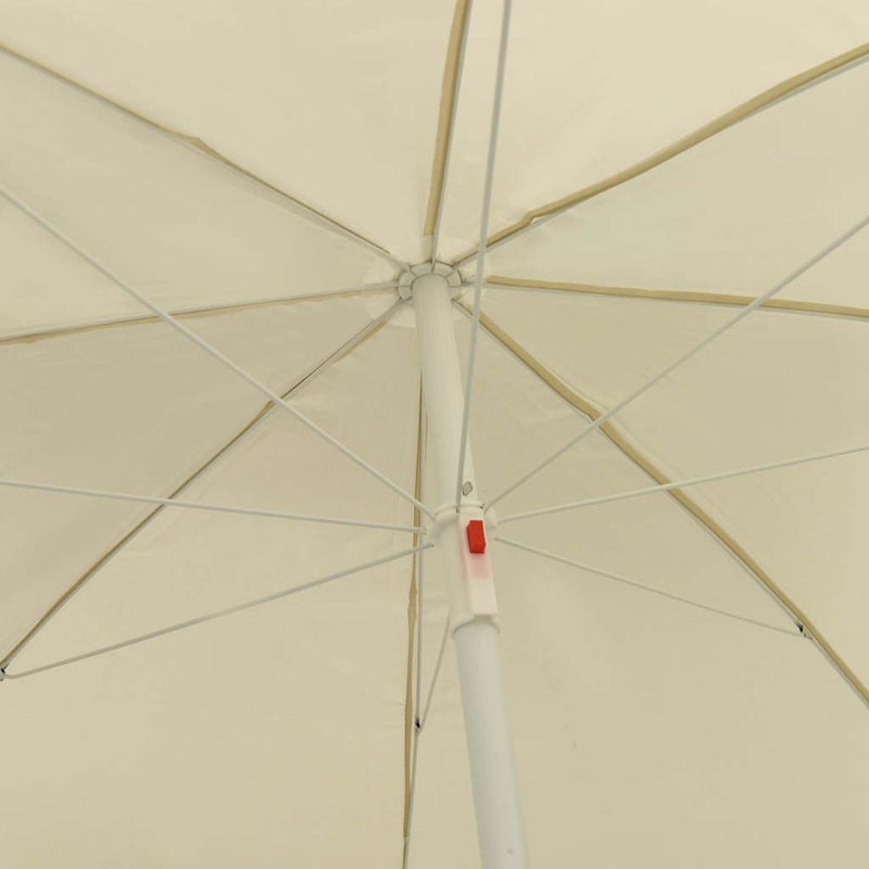 Umbrelă de soare de plajă, galben nisipiu, 240 cm