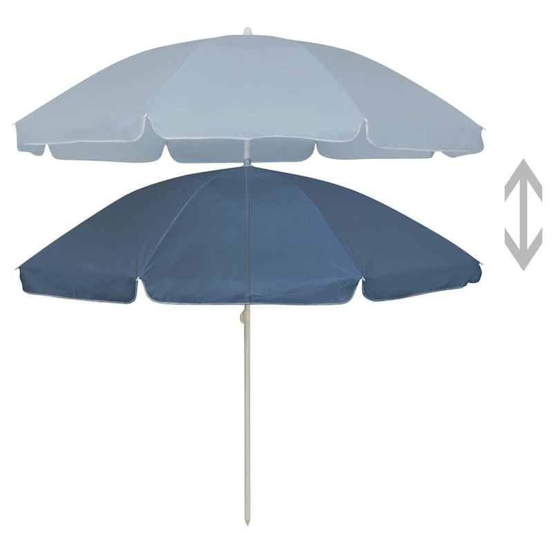 Umbrelă de soare de plajă, albastru, 240 cm
