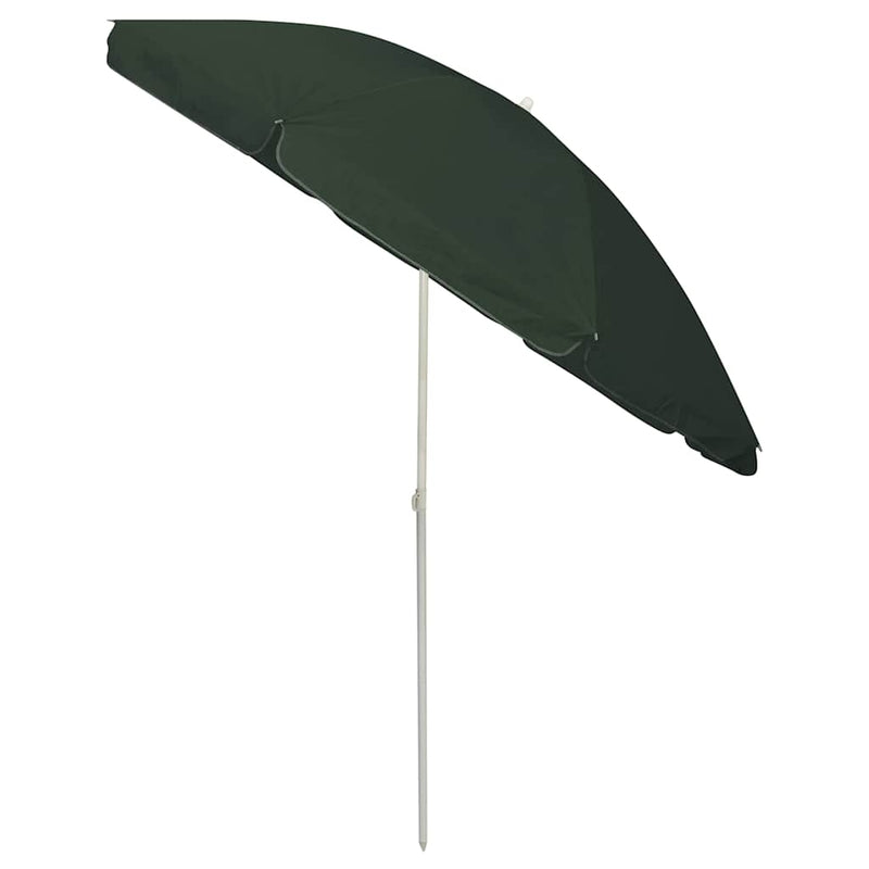 Umbrelă de soare de plajă, verde, 240 cm