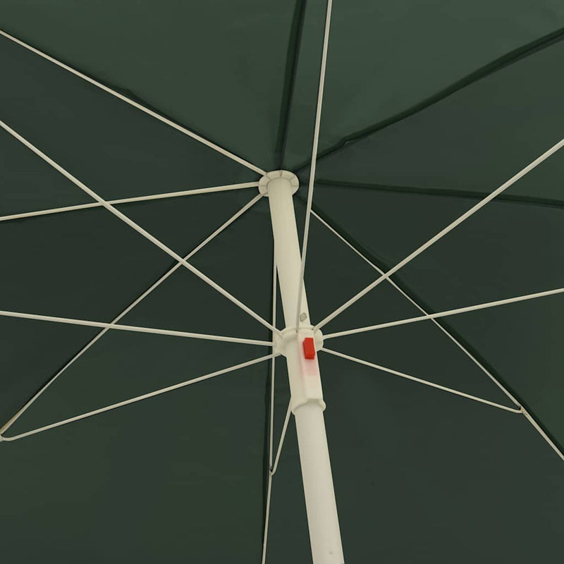 Umbrelă de soare de plajă, verde, 240 cm