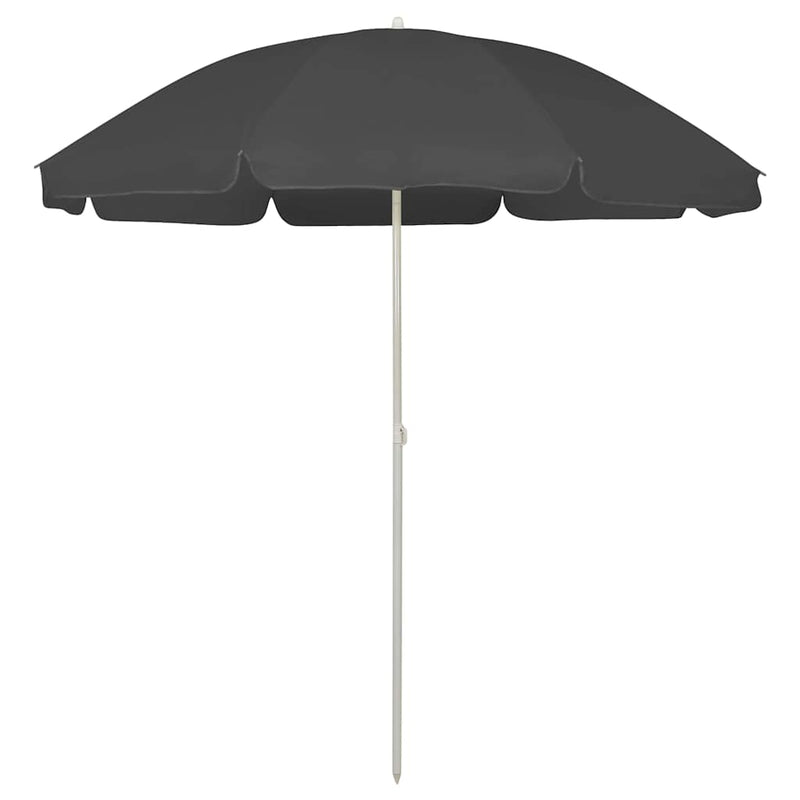 Umbrelă de soare de plajă, antracit, 240 cm