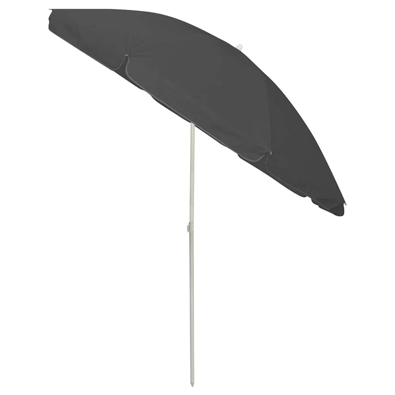 Umbrelă de soare de plajă, antracit, 240 cm