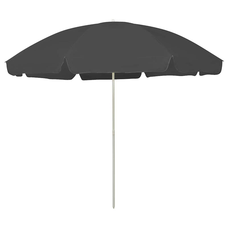 Umbrelă de soare de plajă, antracit, 300 cm