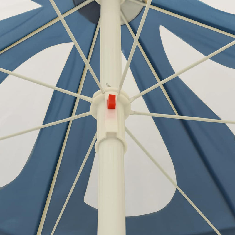 Umbrelă de soare de plajă, albastru, 240 cm