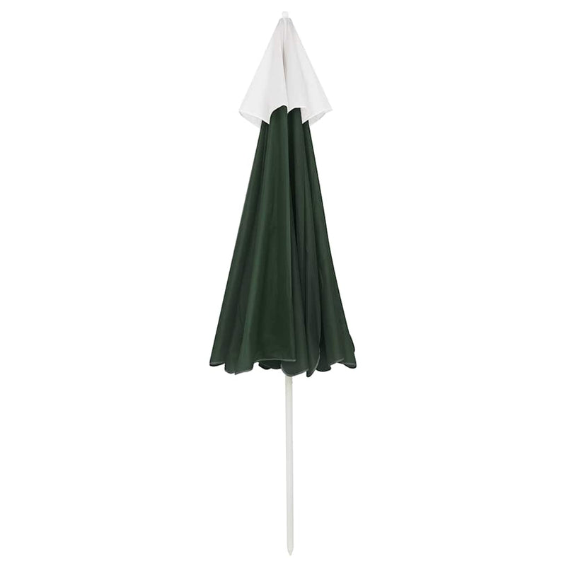 Umbrelă de soare de plajă, verde, 240 cm