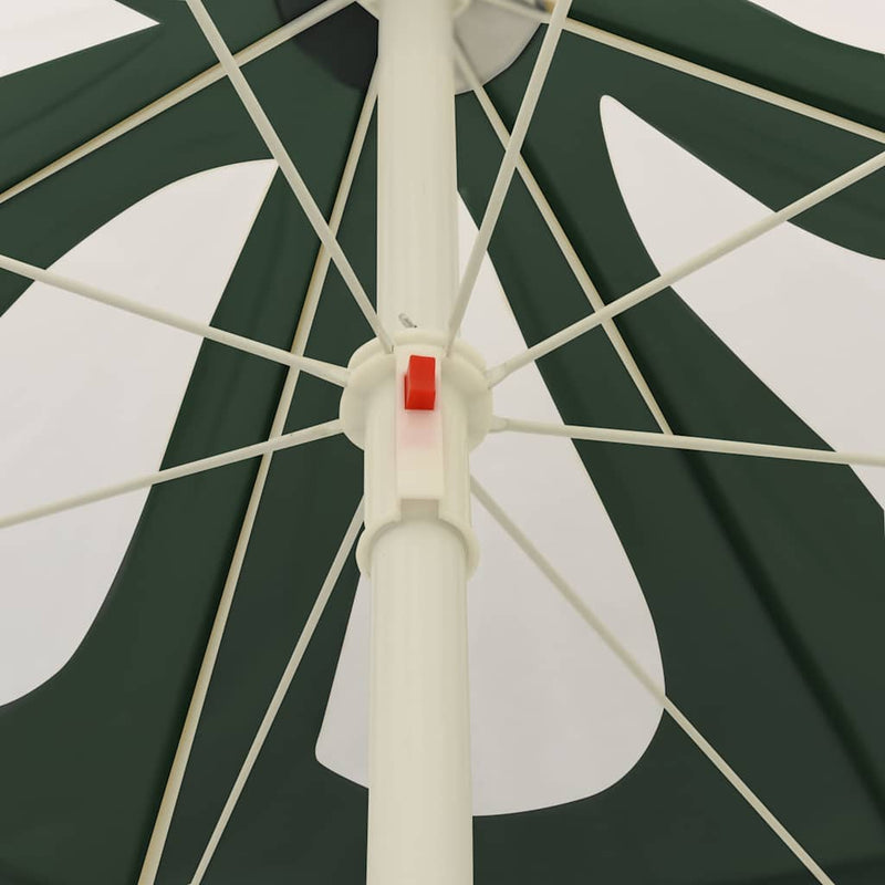 Umbrelă de soare de plajă, verde, 240 cm
