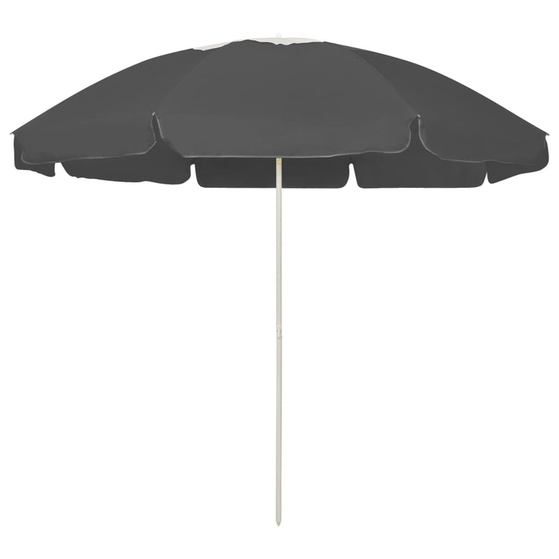 Umbrelă de soare de plajă, antracit, 240 cm