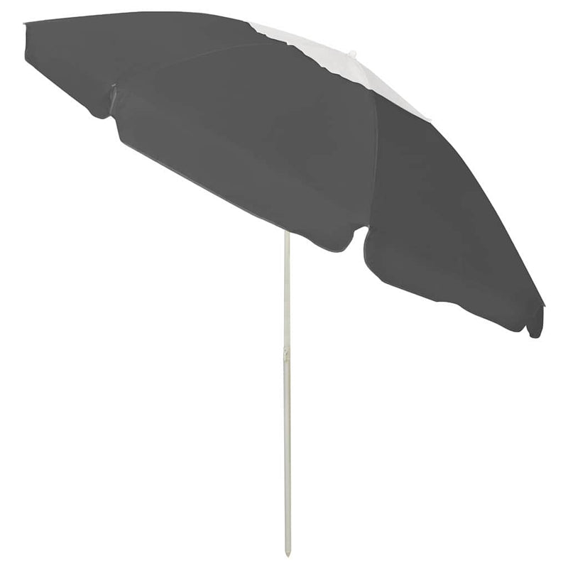 Umbrelă de soare de plajă, antracit, 240 cm