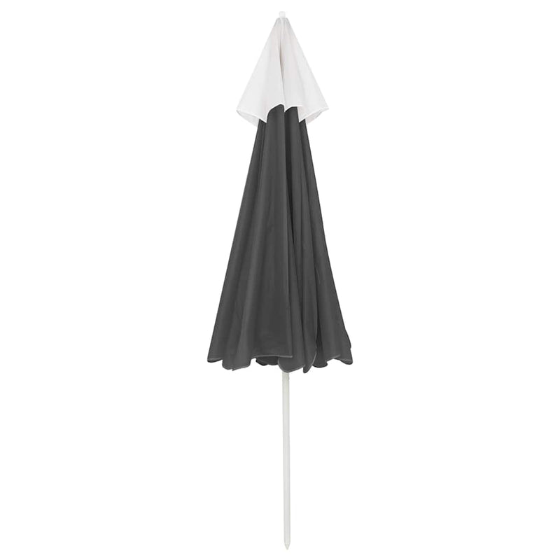 Umbrelă de soare de plajă, antracit, 240 cm