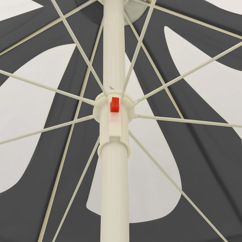 Umbrelă de soare de plajă, antracit, 240 cm