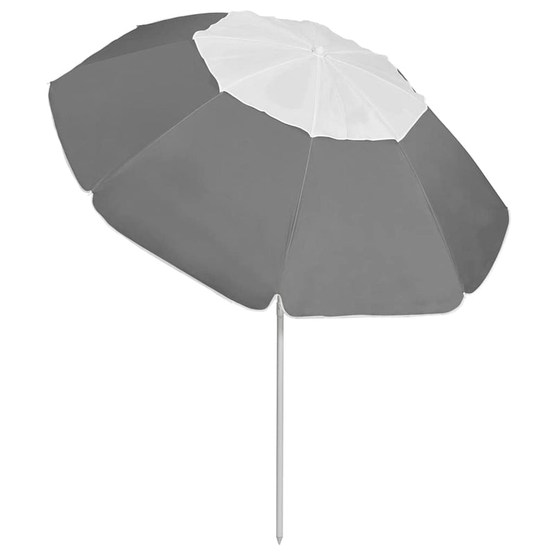 Umbrelă de soare de plajă, antracit, 300 cm