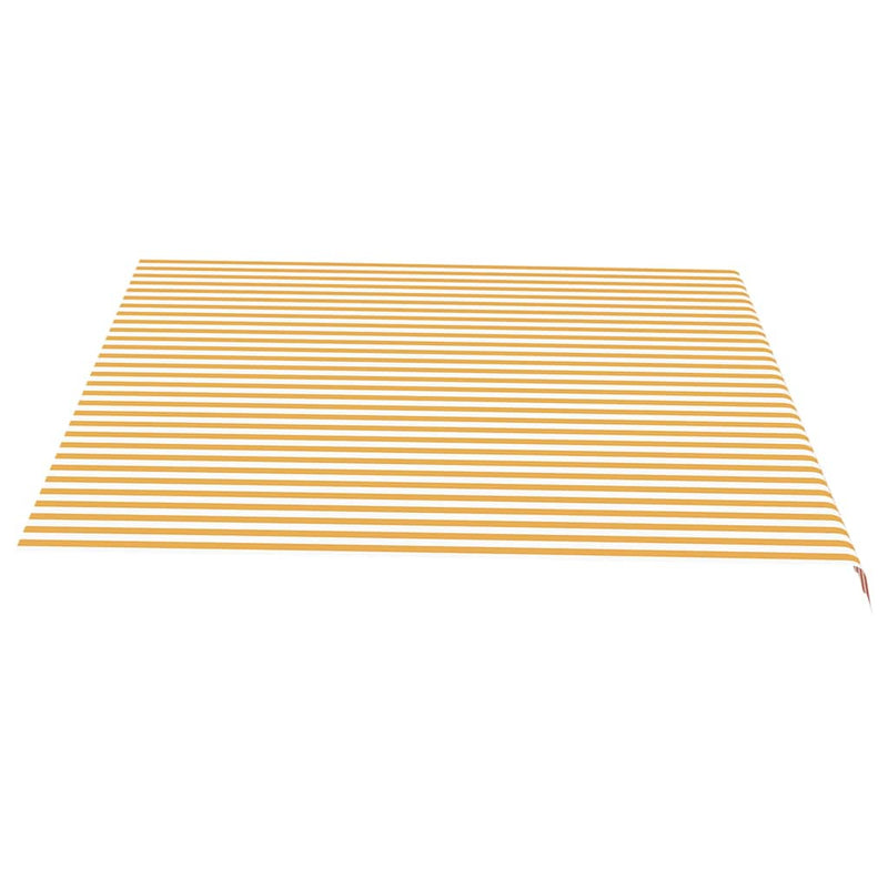 Pânză de rezervă copertină, galben și alb, 450x350 cm, poliester