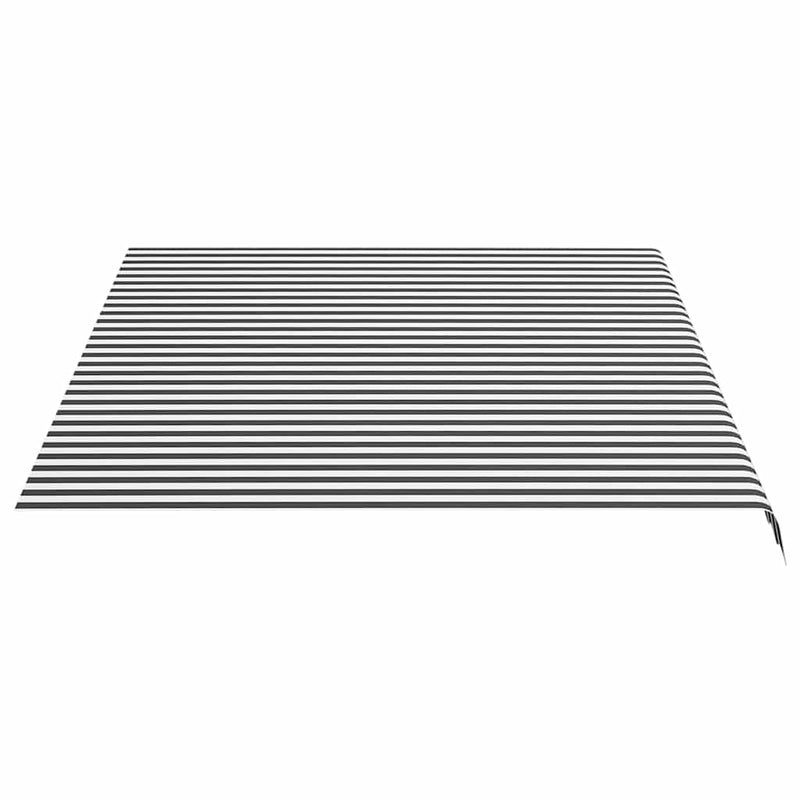 Pânză de rezervă copertină, antracit și alb, 400x300 cm, poliester