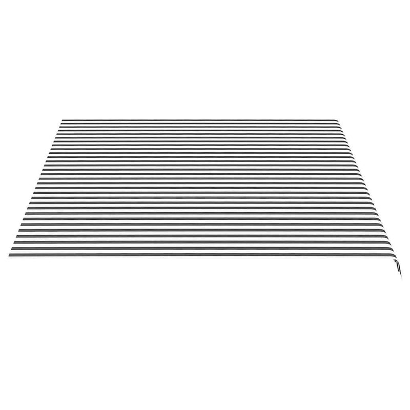 Pânză de rezervă copertină, antracit și alb, 450x350 cm, poliester