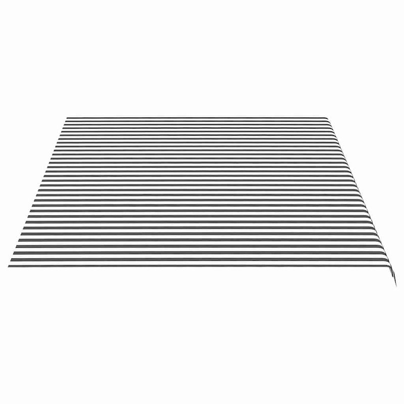 Pânză de rezervă copertină, antracit și alb, 500x350 cm, poliester