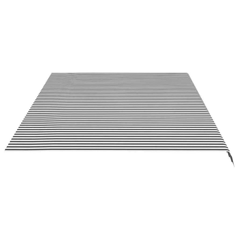 Pânză de rezervă copertină, antracit și alb, 600x350 cm, poliester