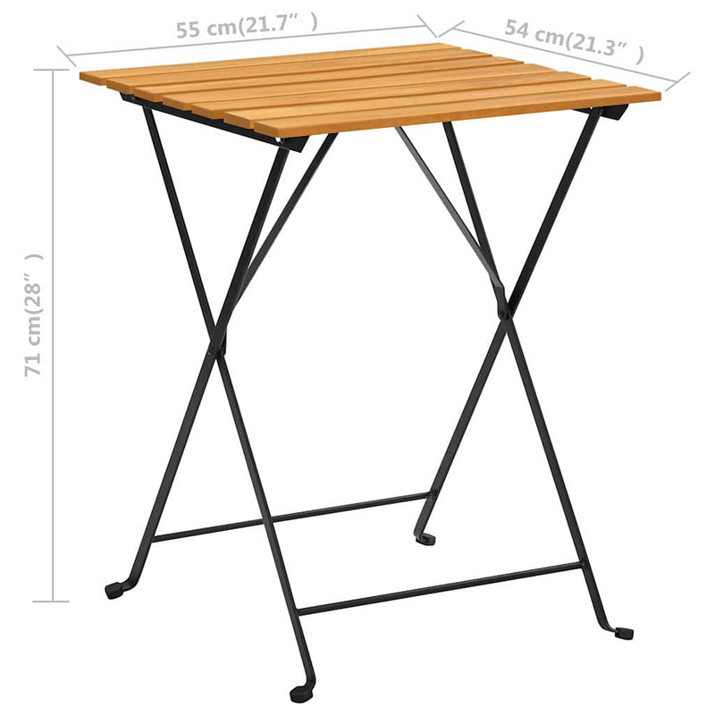 Masă de bistro, 55 x 54 x 71 cm, lemn masiv de acacia