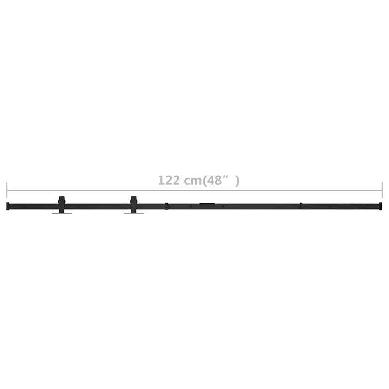 Set glisare ușă mini pentru dulap, oțel carbon, 122 cm