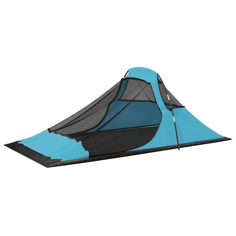 Cort de camping, albastru, 317x240x100 cm