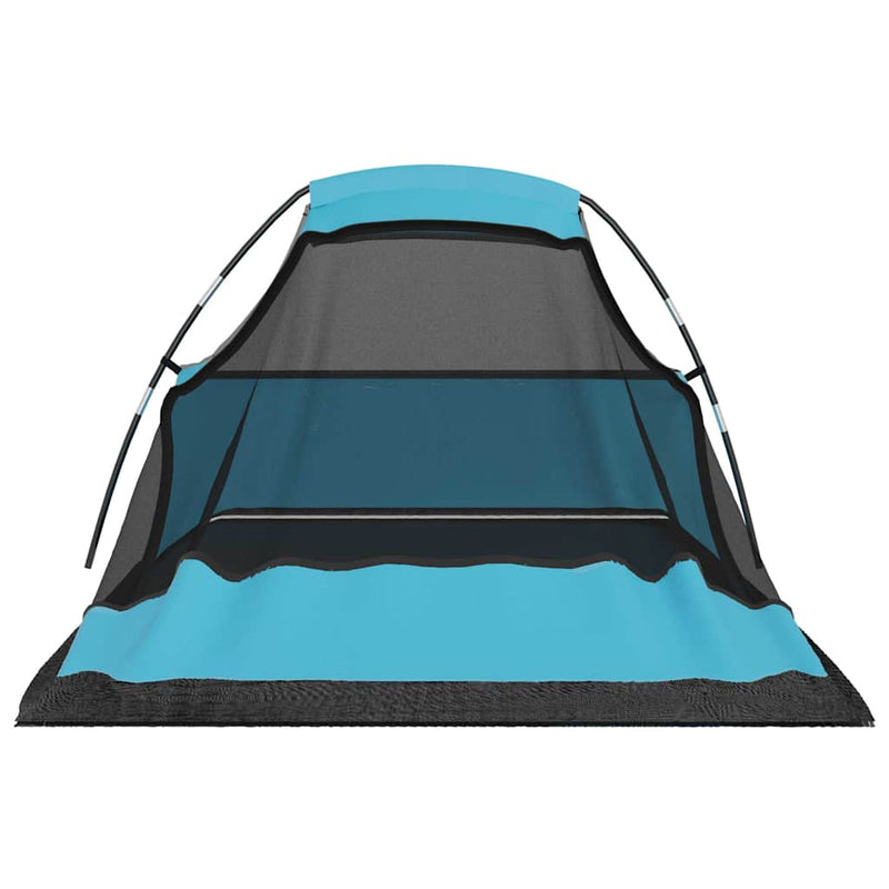 Cort de camping, albastru, 317x240x100 cm