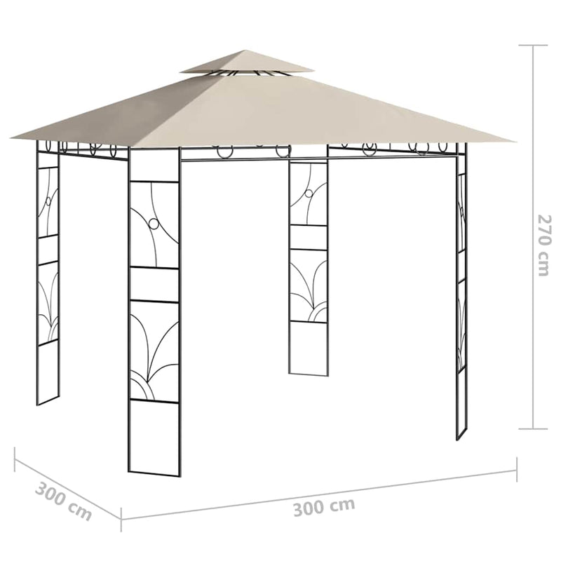 Pavilion, crem, 3x3x2,7 m, 160 g/m²