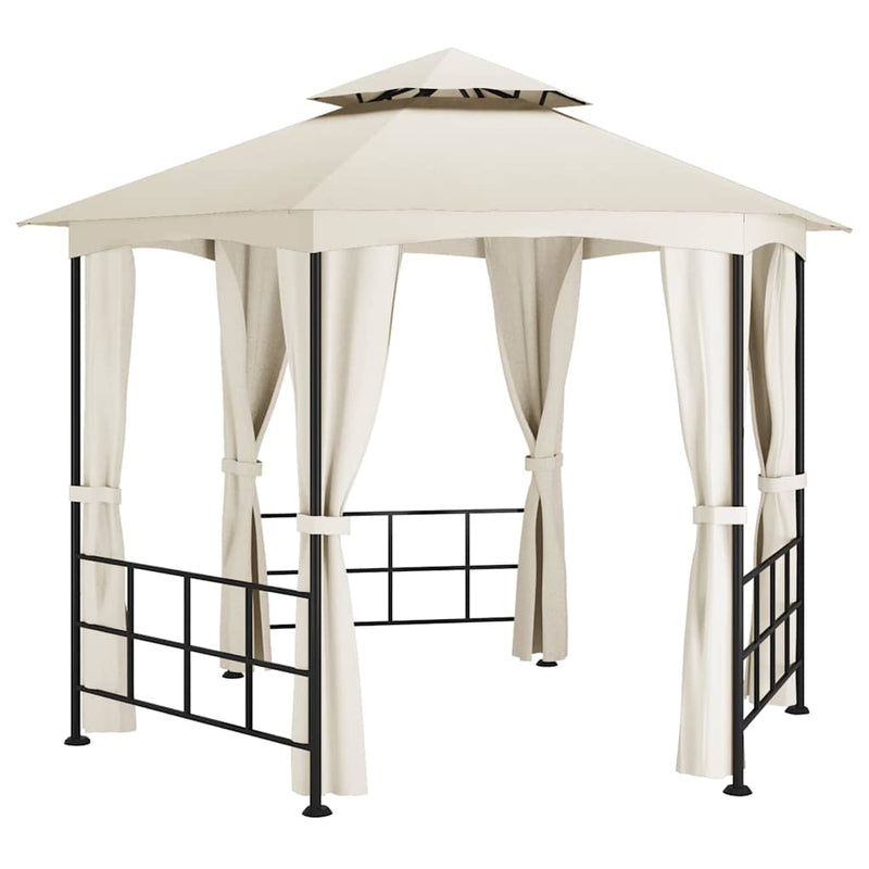 Pavilion cu pereți laterali, crem, 3,1x2,7 m