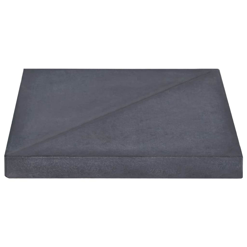 Placă de greutate umbrelă, negru, granit, 15 kg, pătrat