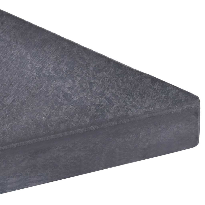 Placă de greutate umbrelă, negru, granit, 15 kg, pătrat