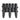 Borduri de gazon, 36 buc., antracit, 10 m, PP