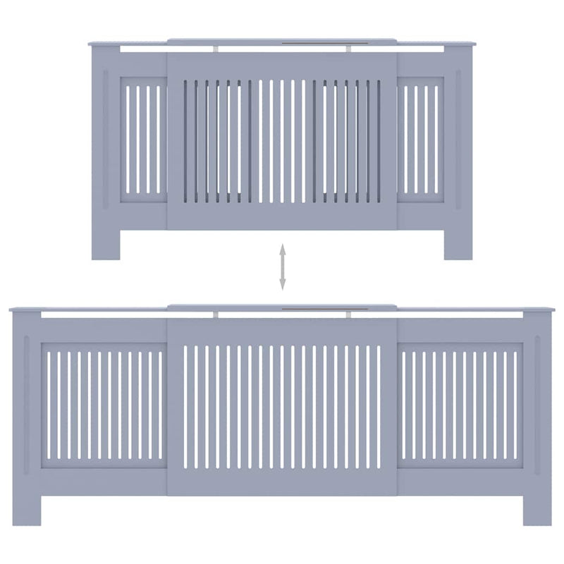 Mască pentru calorifer, gri, 205 cm, MDF