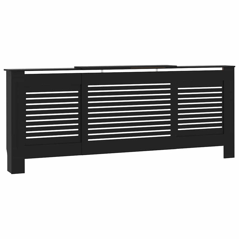 Mască pentru calorifer, negru, 205 cm, MDF
