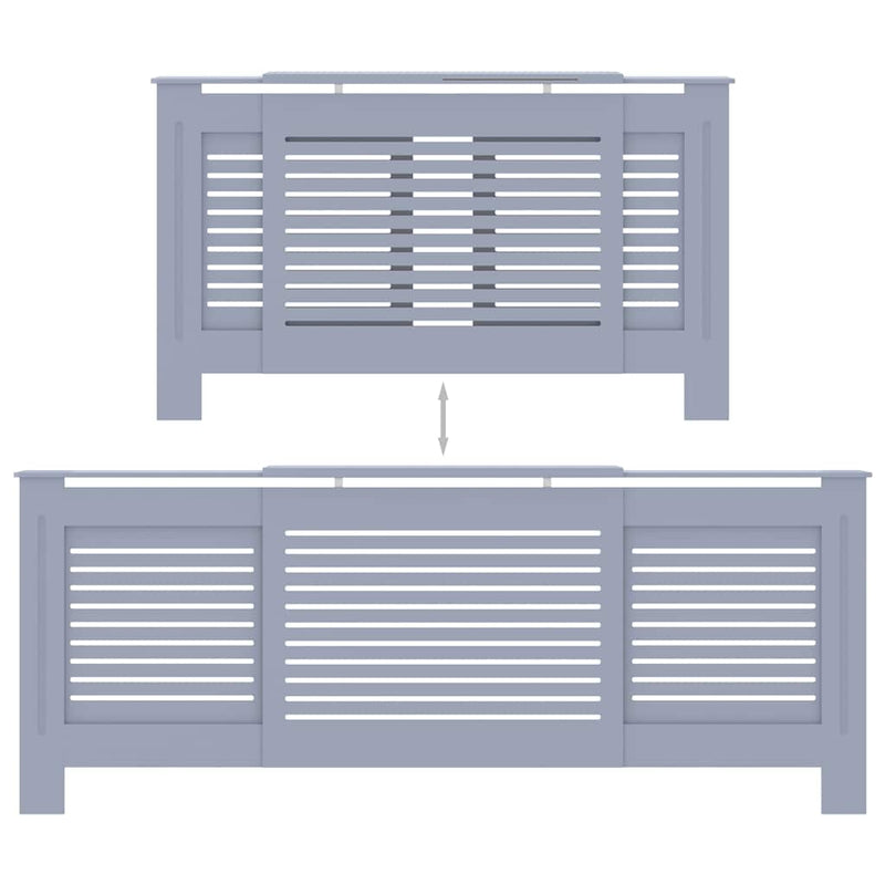 Mască pentru calorifer, gri, 205 cm, MDF