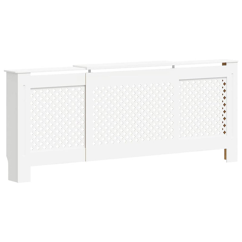 Mască pentru calorifer, alb, 205 cm, MDF