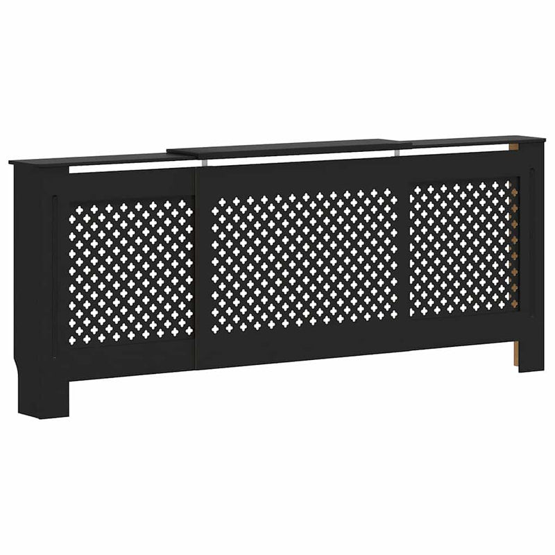 Mască pentru calorifer, negru, 205 cm, MDF