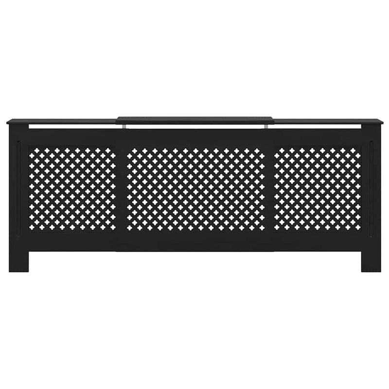 Mască pentru calorifer, negru, 205 cm, MDF