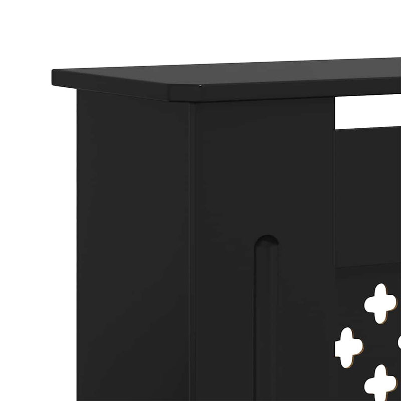 Mască pentru calorifer, negru, 205 cm, MDF
