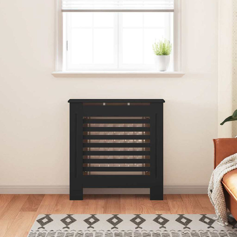 Mască pentru calorifer, negru, 78 cm, MDF