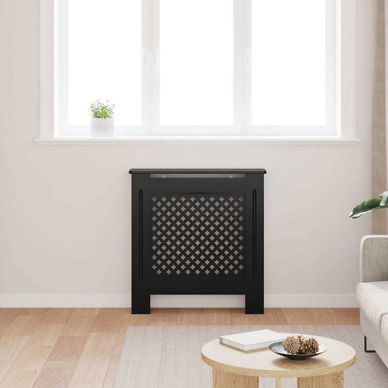 Mască pentru calorifer, negru, 78 cm, MDF
